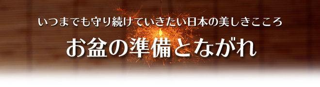 お盆の準備とながれ